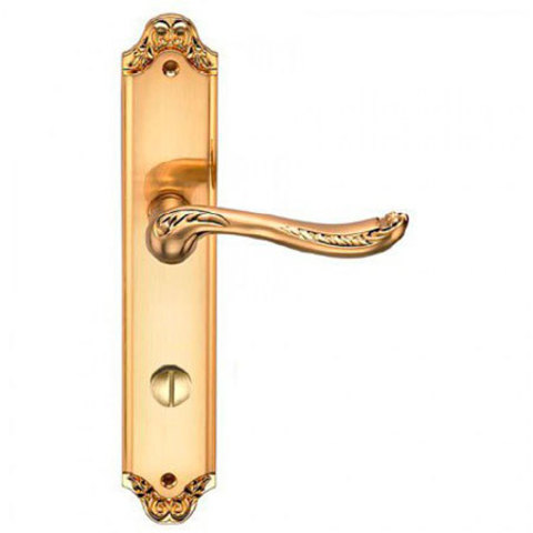 Ручки дверные на длинной планке ACANTO S. GOLD (PS) матовое золото проходная