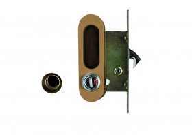 Ручки для раздвижных дверей с замочным механизмом A-KO1/O2-V2AB античная бронза; защелка, фиксатор
