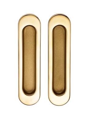 Ручка для раздвижной двери без механизма SILLUR A-KO5-VO P.GOLD/S.GOLD золото