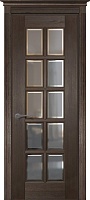 Дверь дуб Double Solid Wood Лондон 2 эйвори блек стекло с фацетом