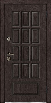 Дверь входная уличная Центурион Люкс, цвет английский орех, панель - aurum цвет манхэттен  гладкий