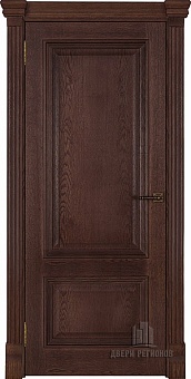 Дверь межкомнатная Корсика (широкий фигурный багет) дуб brandy глухая