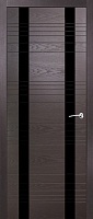 Дверь межкомнатная Мильяна ID D гриджио стекло черное