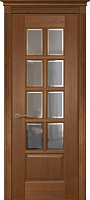 Дверь дуб Double Solid Wood Лондон мёд стекло с фацетом