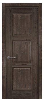 Дверь дуб Double Solid Wood Турин эйвори блек глухая