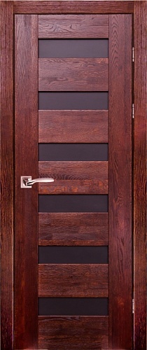 Дверь дуб Double Solid Wood Хай-Тек №1 махагон