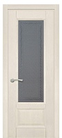 Дверь дуб Double Solid Wood Аристократ №4 слоновая кость стекло