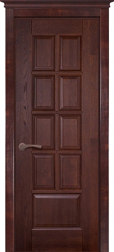 Дверь дуб Double Solid Wood Лондон махагон глухая