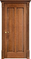 Дверь массив ольхи OL 102 - Комбинированный карниз - Орех 10% патина